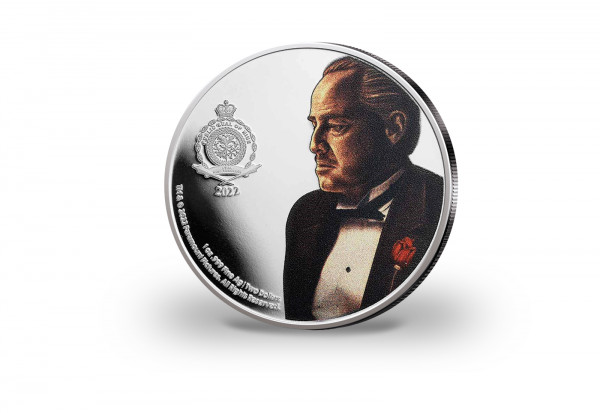 2 Dollar Silbermünze 2022 50 Jahre Godfather PP mit Farbapplikation