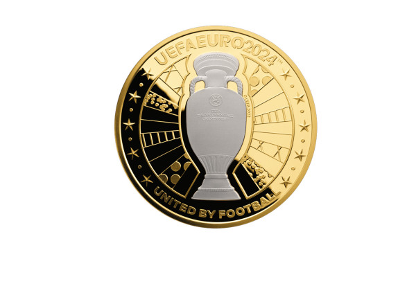 UEFA Trophy 1 oz Gold 2024 PP im Etui inkl. Zertifikat