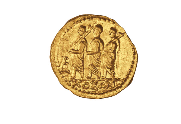 Röm. Kaiserzeit 54 v. Chr. Gold Marcus Iunius Brutus