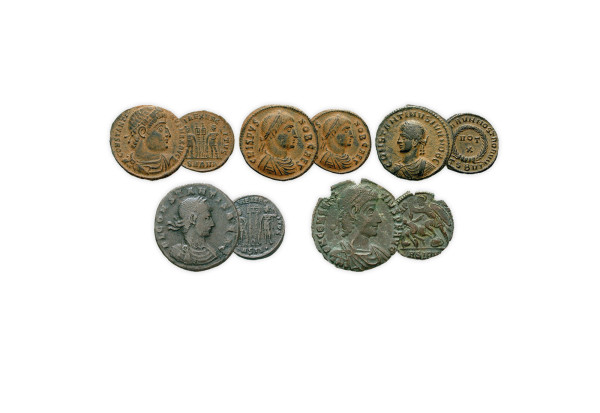 Röm. Kaiserzeit 307-361 Constantinus I. und Söhne AE 5 Münzen
