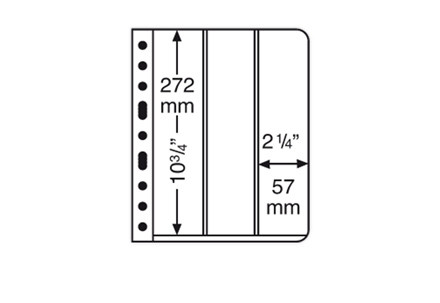 VARIO-Hüllen für Ringbinder senkrechte 3er Einteilung (transparent)
