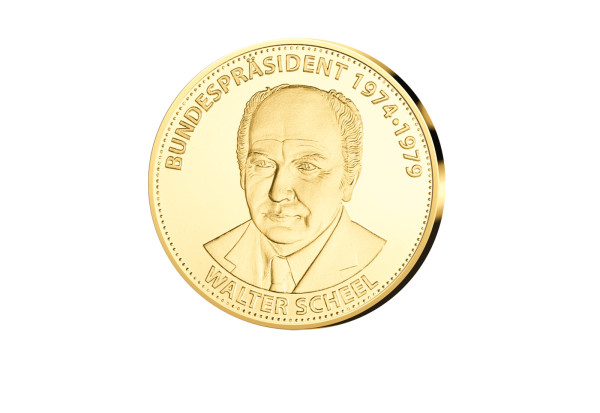 Goldausgabe 1/10 oz Bundespräsidenten Walter Scheel