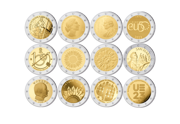 12er - Set 2 Euro Münzen inkl. Kleinstaaten