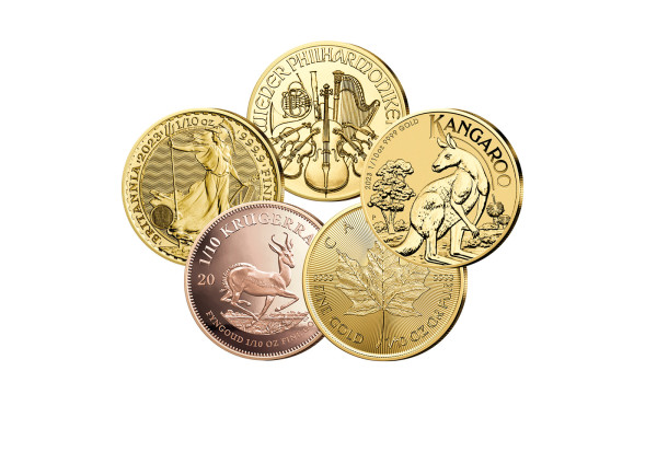 Big-Five 1/10 oz Goldmünzen 2023 im 5er Set
