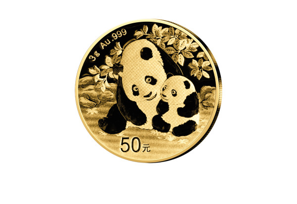 Panda 3 Gramm Gold 2024 China im 5er Spar-Set