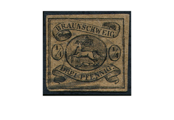 Briefmarke Altdeutschland Braunschweig Freimarke 1853 Michel-Nr. 4 gestempelt