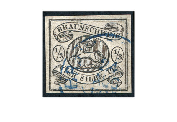 Briefmarke Altdeutschland Braunschweig Freimarke 1853 Michel-Nr. 5 gestempelt