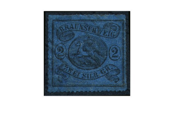 Briefmarke Altdeutschland Braunschweig Freimarke 1853 Michel-Nr. 7 gestempelt
