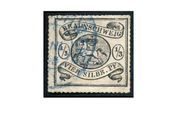Briefmarke Altdeutschland Braunschweig Freimarke 1864 Michel-Nr. 13 gestempelt geprüft