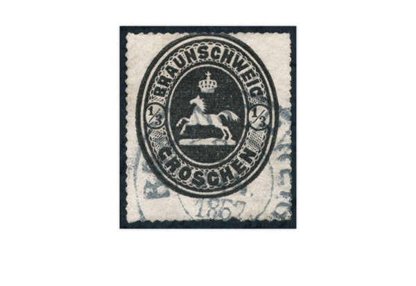 Briefmarke Altdeutschland Braunschweig Freimarke 1865 Michel-Nr. 17 gestempelt
