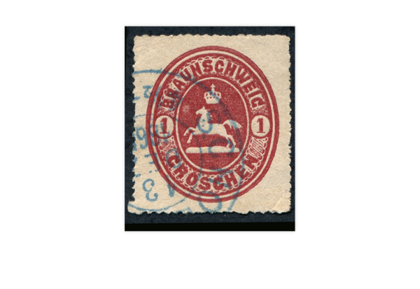 Briefmarke Altdeutschland Braunschweig Freimarke 1865 Michel-Nr. 18 gestempelt