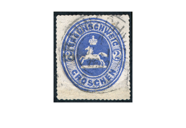 Briefmarke Altdeutschland Braunschweig Freimarke 1865 Michel-Nr. 19 gestempelt