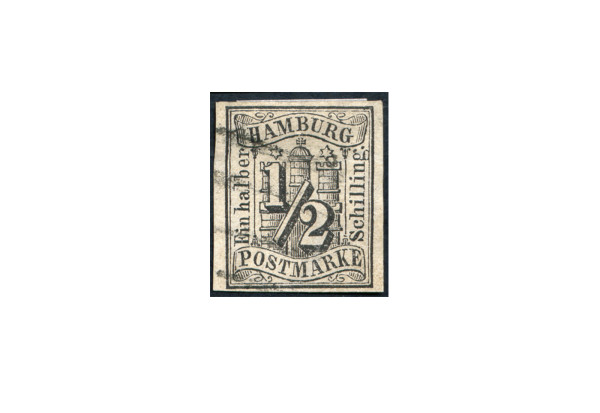 Briefmarke Altdeutschland Hamburg Freimarke 1859 Michel-Nr. 1 gestempelt