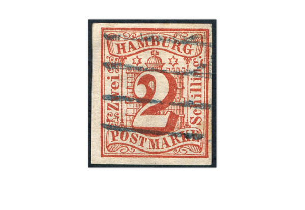 Briefmarke Altdeutschland Hamburg Freimarke 1859 Michel-Nr. 3 gestempelt