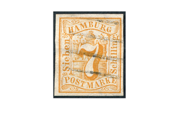 Briefmarke Altdeutschland Hamburg Freimarke 1859 Michel-Nr. 6 gestempelt
