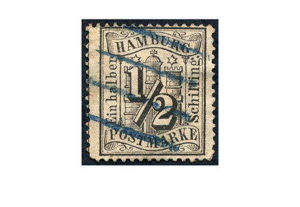 Briefmarke Altdeutschland Hamburg Freimarke 1864 Michel-Nr. 10 gestempelt