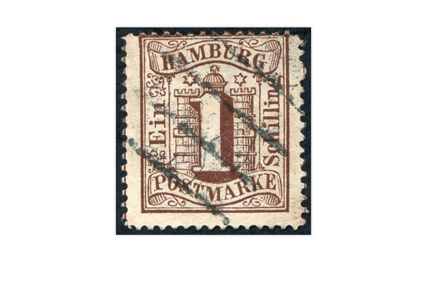 Briefmarke Altdeutschland Hamburg Freimarke 1864 Michel-Nr. 11 gestempelt