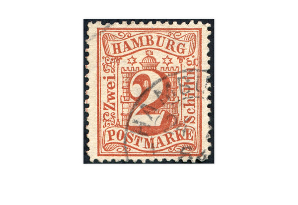 Briefmarke Altdeutschland Hamburg Freimarke 1864 Michel-Nr. 13 gestempelt