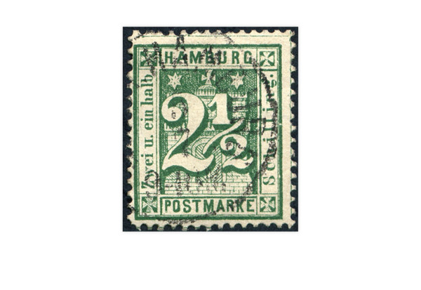Briefmarke Altdeutschland Hamburg Freimarke 1864 Michel-Nr. 14 gestempelt