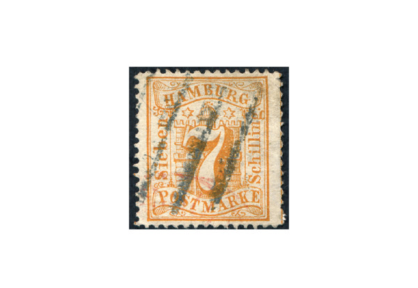 Briefmarke Altdeutschland Hamburg Freimarke 1864 Michel-Nr. 17 gestempelt