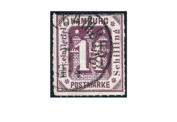 Briefmarke Altdeutschland Hamburg Freimarke 1866 Michel-Nr. 20 gestempelt