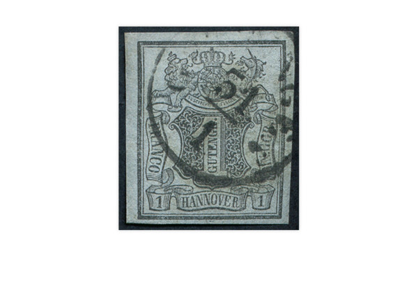 Briefmarke Altdeutschland Hannover Freimarke 1850 Michel-Nr. 1 gestempelt
