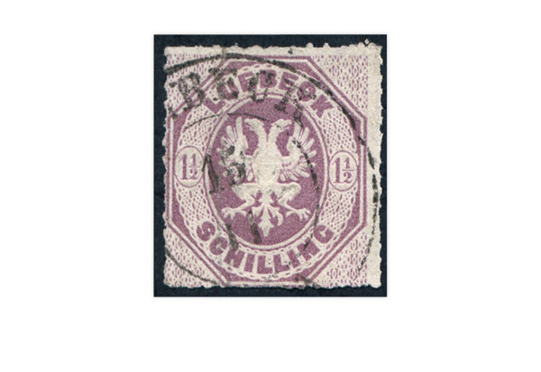 Briefmarke Altdeutschland Lübeck Freimarke 1865 Michel-Nr. 14 gestempelt