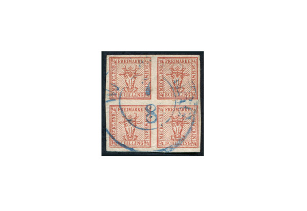 Briefmarke Altdeutschland Mecklenburg-Schwerin Freimarke 1856 Michel-Nr. 1 gestempelt