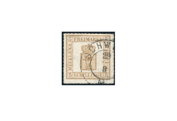 Briefmarke Altdeutschland Mecklenburg-Schwerin Freimarke 1864 Michel-Nr. 8 gestempelt