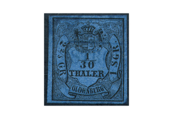 Briefmarke Altdeutschland Oldenburg Freimarke 1852 Michel-Nr. 2 gestempelt