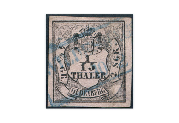 Briefmarke Altdeutschland Oldenburg Freimarke 1852 Michel-Nr. 3 gestempelt
