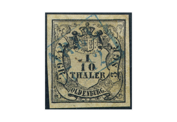 Briefmarke Altdeutschland Oldenburg Freimarke 1852 Michel-Nr. 4 gestempelt