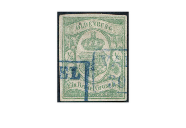 Briefmarken Altdeutschland Oldenburg Freimarke 1861 Michel-Nr. 10 gestempelt