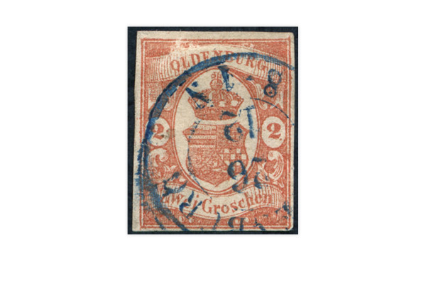 Briefmarke Altdeutschland Oldenburg Freimarke 1861 Michel-Nr. 13 gestempelt