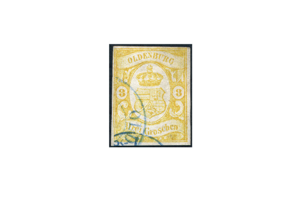 Briefmarke Altdeutschland Oldenburg Freimarke 1861 Michel-Nr. 14 gestempelt