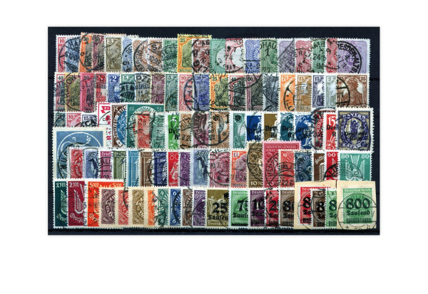 Briefmarken Deutsches Reich 100 verschiedene Marken 1872 - 1932