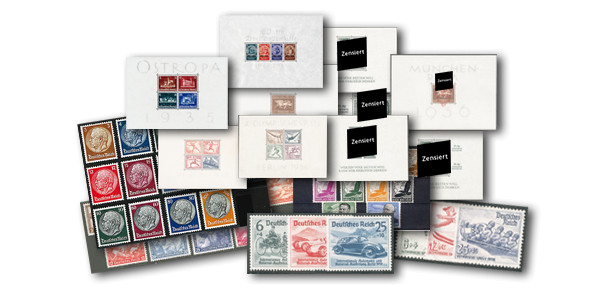 Briefmarken Drittes Reich Komplettsammlung 1933 - 1945 Michel-Nr. 479/910 Falz