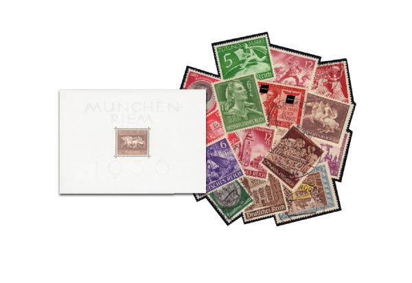 Briefmarken Sammlung Deutsches Reich 1933-1945 inkl. Block 4 1936 postfrisch