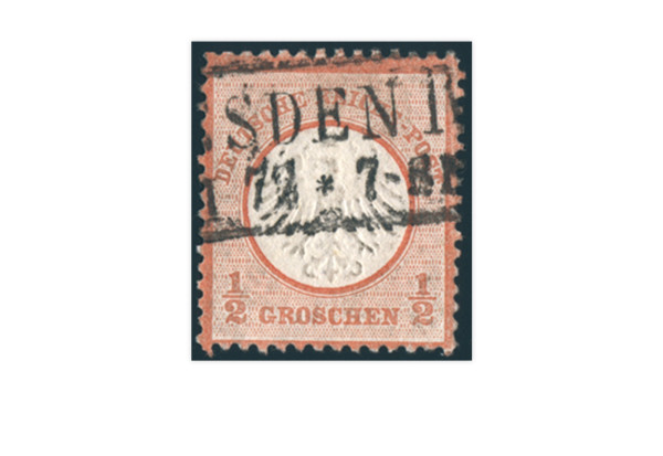 Briefmarke Deutsches Reich Brustschild 1872 Michel-Nr. 3 gestempelt