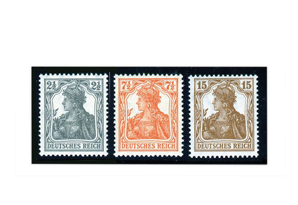 Briefmarken Deutsches Reich Germania V 1917 Michel-Nr. 98/101 Falz