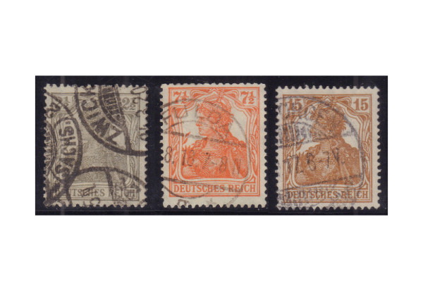 Briefmarken Deutsches Reich Michel-Nr. 98/100 gestempelt