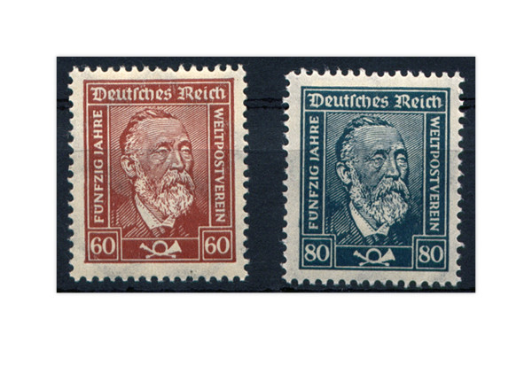 Briefmarken Deutsches Reich 1924 Michel-Nr. 362/63 Falz