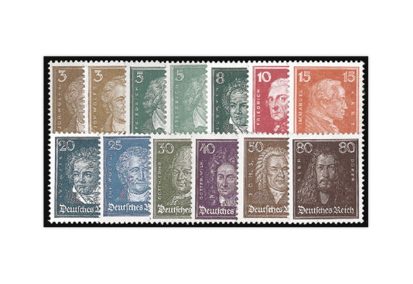 Briefmarken Deutsches Reich 1926 Michel-Nr. 385/397 Falz