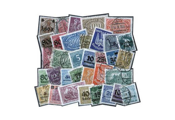 Briefmarken Deutsches Reich Inflation 1919-1923 postfrisch und gestempelt