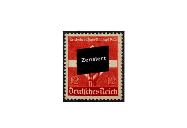 Briefmarke Deutsches Reich 1935 Michel-Nr. 572 y postfrisch waagerechte Riffelung