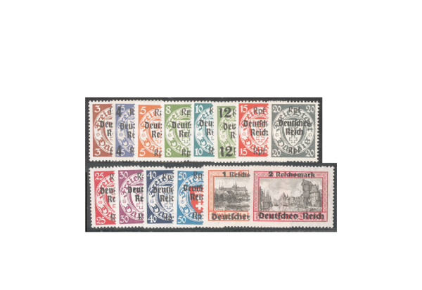 Briefmarken Deutsches Reich Danzig Abschied 1939 Michel-Nr. 716-729 postfrisch