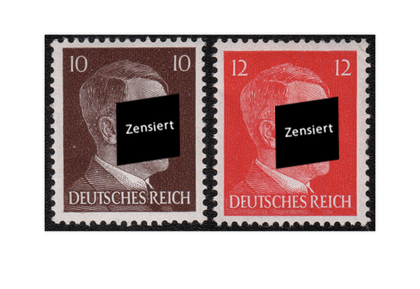 Briefmarken Deutsches Reich Hitler Freimarken 1942 Michel-Nr. 826-827 postfrisch