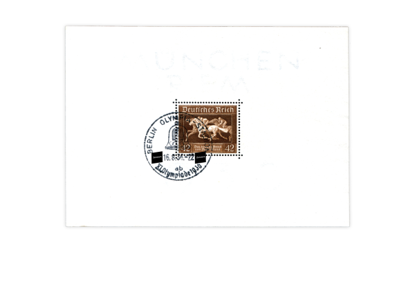 Briefmarken Deutsches Reich Braunes Band 1936 Block 4 gestempelt