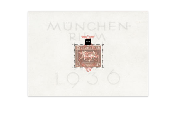 Briefmarken Deutsches Reich Braunes Band 1937 Block 10 Falz