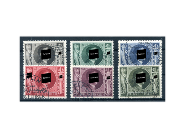Briefmarken Deutsches Reich Hitler Geburtstag 1943 Michel-Nr. 844/49 gestempelt